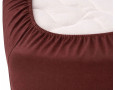 Простынь на резинке LARA сатин LUX dp13260 BROWN 160х200+25 см