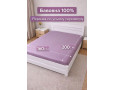 Простынь на резинке LARA сатин LUX dp13257 VIOLET 160х200+25 см