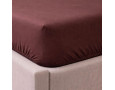 Простынь на резинке LARA сатин LUX dp13260 BROWN 160х200+25 см