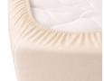 Простынь на резинке LARA сатин LUX dp13259 BEIGE 160х200+25 см