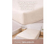 Простынь на резинке LARA сатин LUX dp13259 BEIGE 160х200+25 см