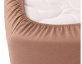 Простынь на резинке LARA сатин LUX dp13256 COFFEE 160х200+25 см