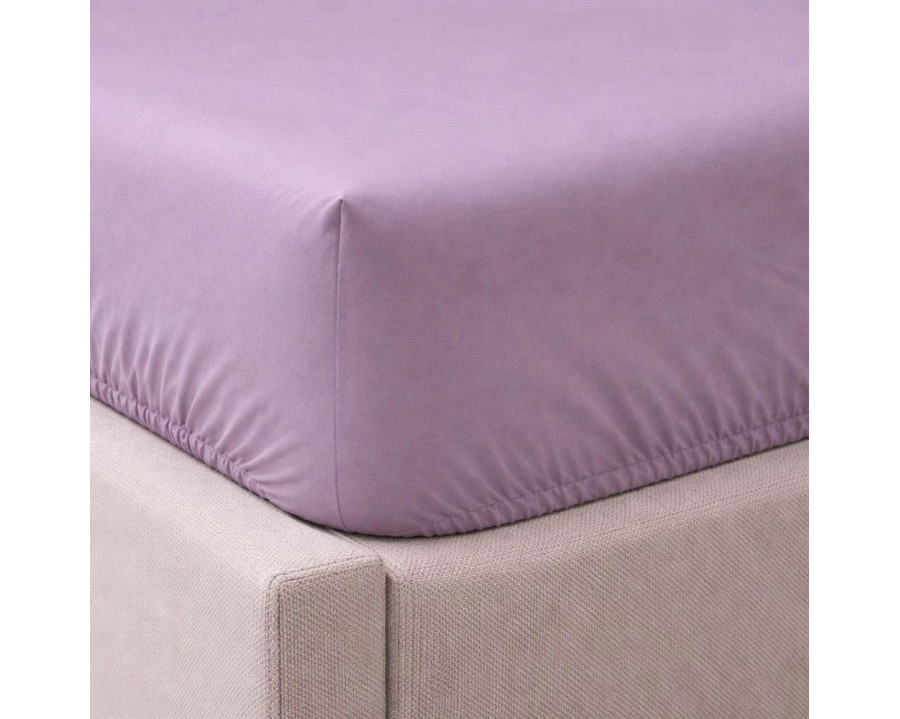 Простынь на резинке LARA сатин LUX dp13257 VIOLET 160х200+25 см