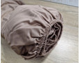 Простынь на резинке LARA сатин LUX dp13256 COFFEE 160х200+25 см