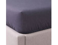 Простынь на резинке LARA сатин LUX dp13255 GREY 160х200+25 см