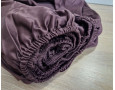 Простынь на резинке LARA сатин LUX dp13260 BROWN 160х200+25 см