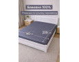Простынь на резинке LARA сатин LUX dp13255 GREY 160х200+25 см