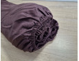 Простынь на резинке LARA сатин LUX dp13260 BROWN 160х200+25 см
