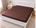 Простынь на резинке LARA сатин LUX dp13260 BROWN 160х200+25 см