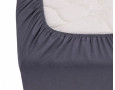 Простынь на резинке LARA сатин LUX dp13255 GREY 160х200+25 см