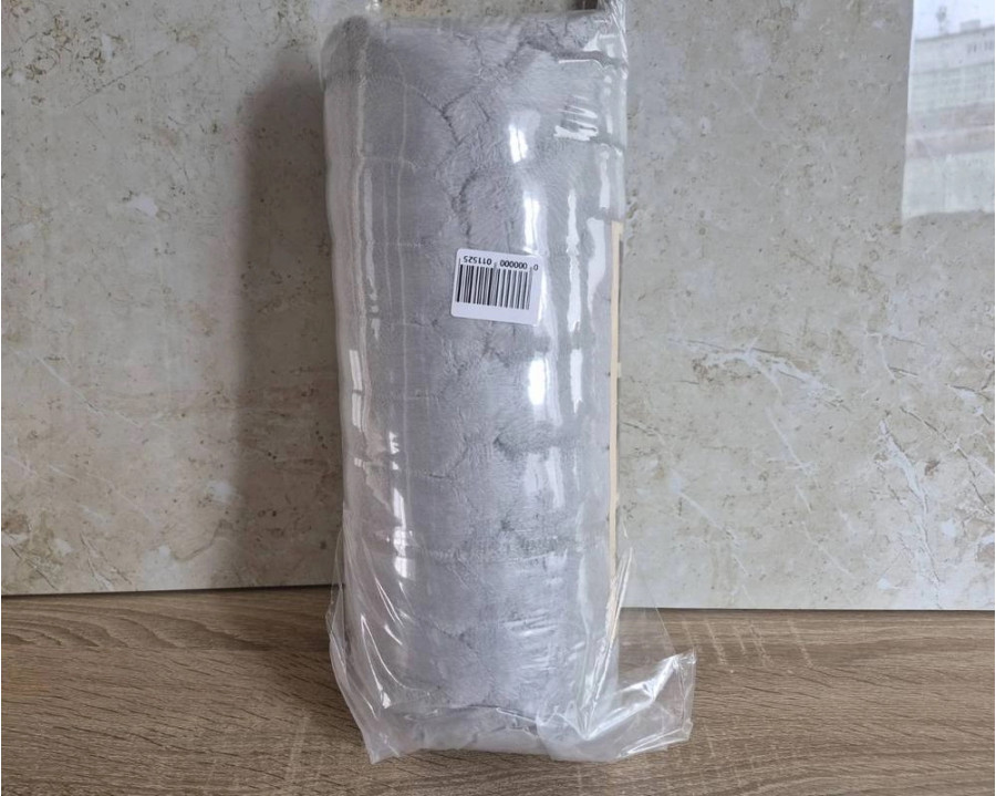Плед-покривало Koloco королівський шарпей 1-152 смужка 5 см 200х230 світло-сірий