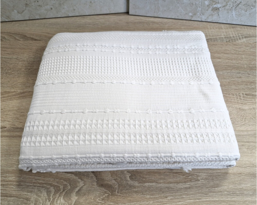 Турецкое вафельное покрывало First Choice Sole 220×240 см Krem