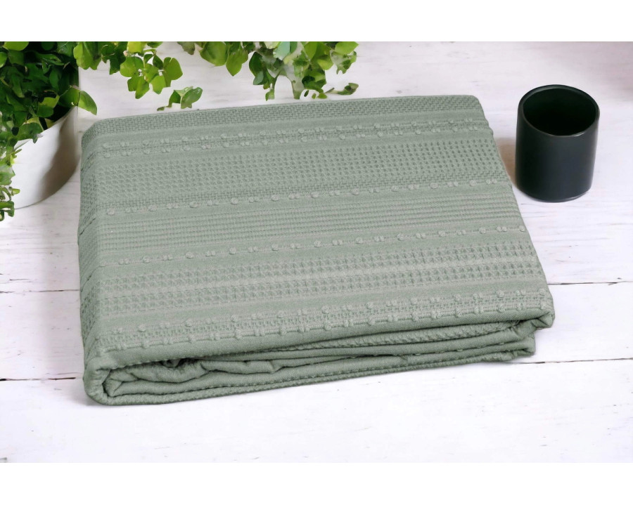 Турецкое вафельное покрывало First Choice Sole 220×240 см Green