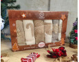 Набор новогодних полотенец кухонных Nilteks 6 штук 40х60 вафельные с вышивкой Christmas 4