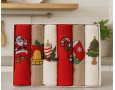 Набор новогодних полотенец кухонных Nilteks 6 штук 40х60 вафельные с вышивкой Christmas 2