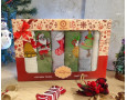Набор новогодних полотенец кухонных Nilteks 6 штук 40х60 вафельные с вышивкой Christmas 6