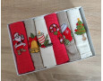 Набор новогодних полотенец кухонных Nilteks 6 штук 40х60 вафельные с вышивкой Christmas 2