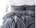 Турецкое постельное белье из вареного хлопка Limasso Stonewashed Ranforse 200 х 220 см Natural Grey