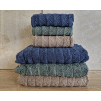 Набор турецких махровых полотенец Cestepe MicroCotton Premium 3 штуки 50x90 + 3 штуки 70х140 Ucgen 1 600 г/м2