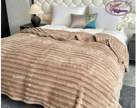 Плед-покрывало Koloco Королевский шарпей 6 см 220х240 капучино евро