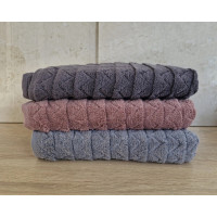 Набір турецьких махрових рушників Cestepe MicroCotton Premium 3 штуки 70x140 Ucgen 2 600 г/м2