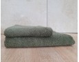 Набор турецких махровых однотонных полотенец Zeron 50х90+70х140 Green 480 г/м2