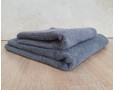 Набір турецьких махрових однотонних рушників Zeron 50х90+70х140 Gray 480 г/м2