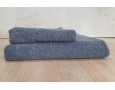 Набір турецьких махрових однотонних рушників Zeron 50х90+70х140 Gray 480 г/м2