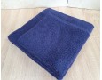 Набір турецьких махрових однотонних рушників Zeron 50х90+70х140 Dark Blue 480 г/м2