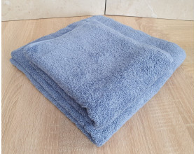 Набір турецьких махрових однотонних рушників Zeron 50х90+70х140 Blue 480 г/м2