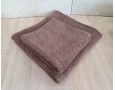 Набір турецьких махрових однотонних рушників Zeron 50х90+70х140 Brown 480 г/м2