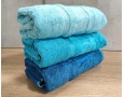 Набор турецких бамбуковых махровых полотенец Zeron 3 штуки 15834 Aynali Agac Bamboo бирюзовый 50х90