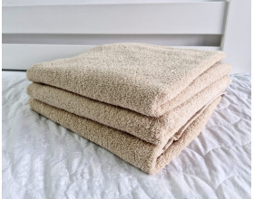 Рушник турецький махровий однотонний Zeron 70х140 Beige 480 г/м2 від 15 шт