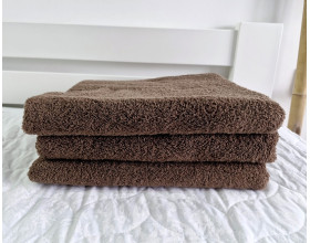 Рушник турецький махровий однотонний Zeron 50х90 Brown 480 г/м2 від 10 шт