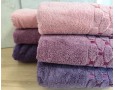 Набор махровых турецких полотенец Zeron 50х90 3 штуки + 70х140 3 штуки Microcotton Puanli Desen
