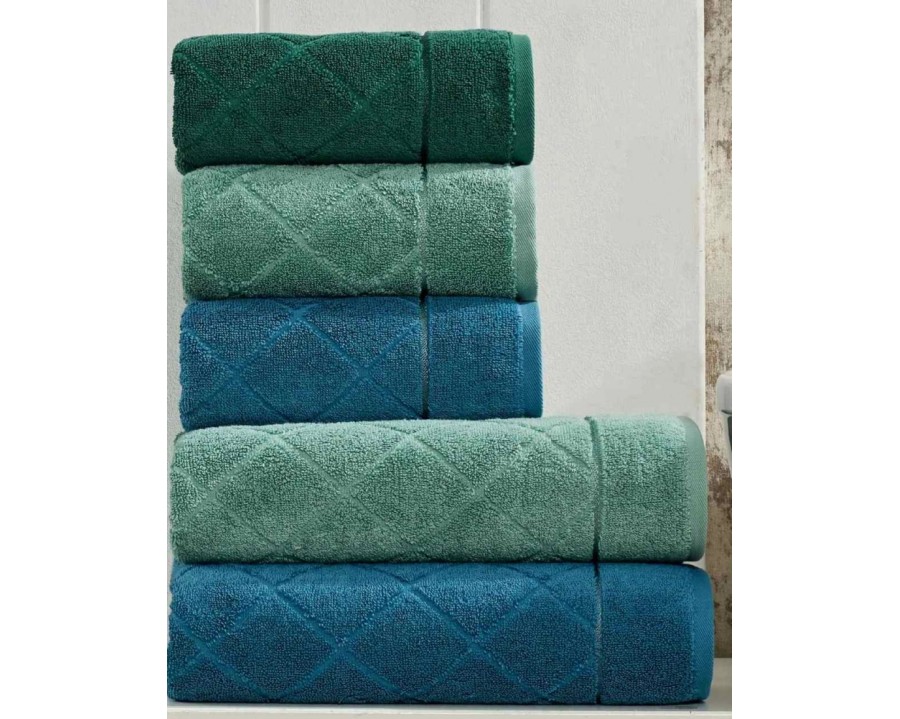 Набор махровых турецких полотенец Zeron 50х90 3 штуки + 70х140 3 штуки Microcotton Kilim Desen