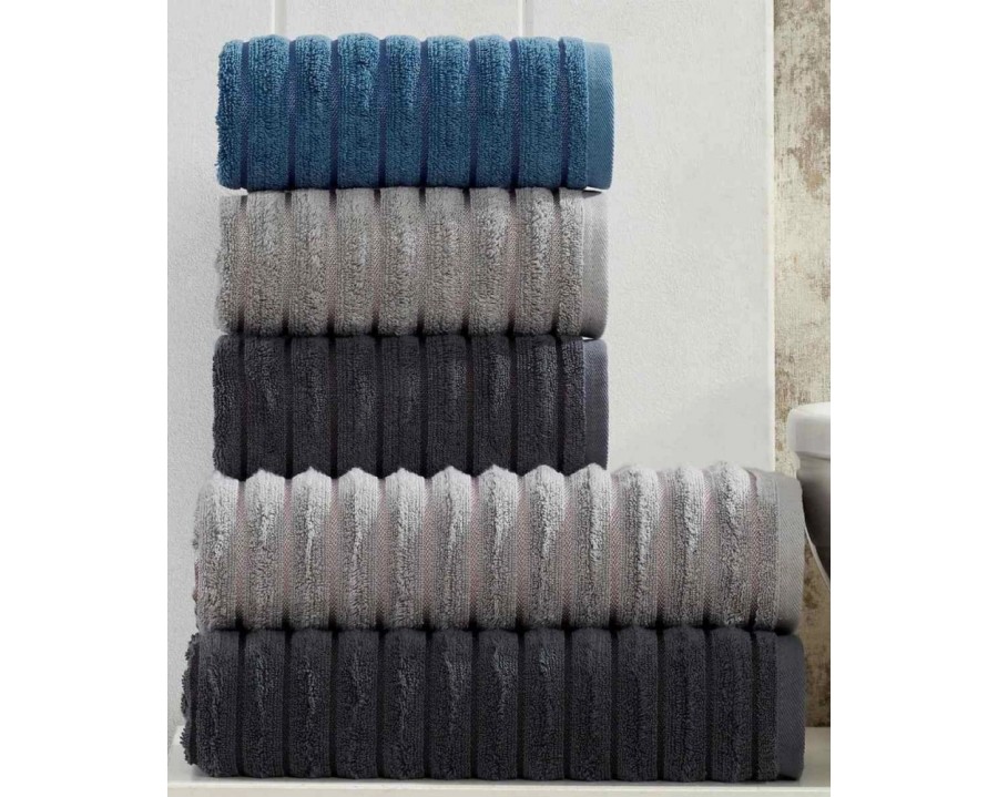 Набор махровых турецких полотенец Zeron 50х90 3 штуки + 70х140 3 штуки Microcotton Dalgali Desen