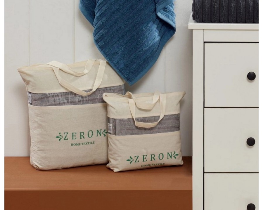 Набор махровых турецких полотенец Zeron 50х90 3 штуки + 70х140 3 штуки Microcotton Dalgali Desen