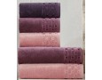 Набор махровых турецких полотенец Zeron 50х90 3 штуки + 70х140 3 штуки Microcotton Puanli Desen