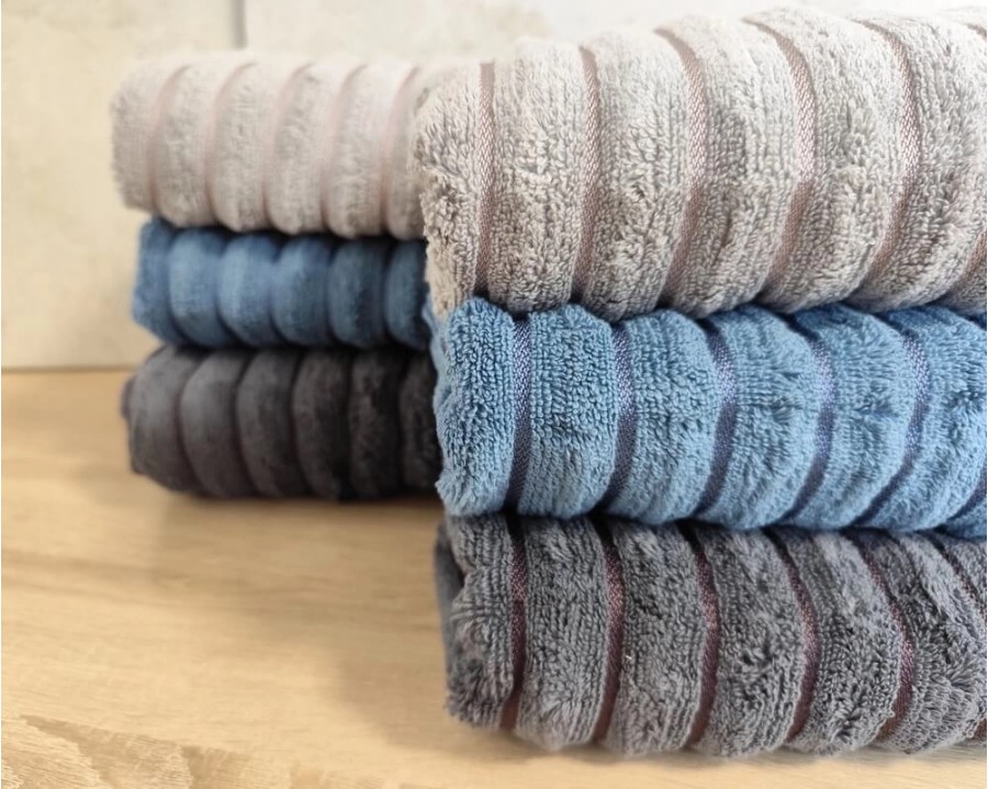 Набор махровых турецких полотенец Zeron 50х90 3 штуки + 70х140 3 штуки Microcotton Dalgali Desen