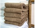 Полотенце турецкое махровое однотонное Zeron 50х90 бежевое 550 г/м2 от 10 шт