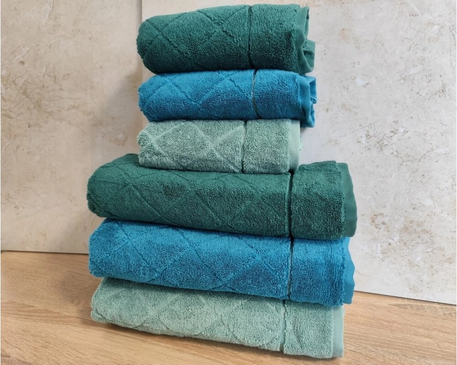 Набор махровых турецких полотенец Zeron 50х90 3 штуки + 70х140 3 штуки Microcotton Kilim Desen