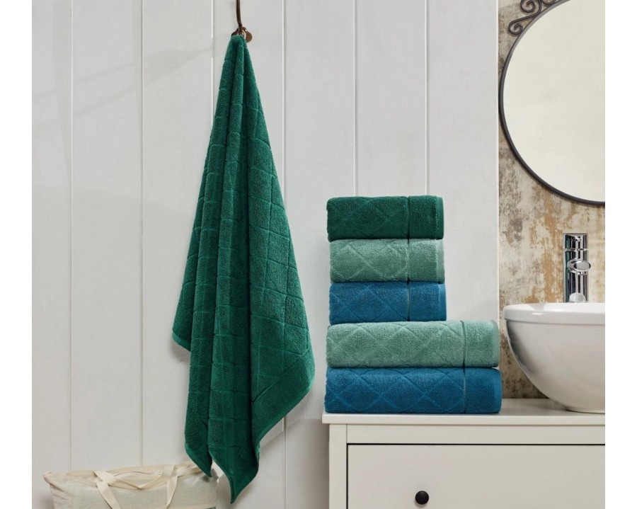 Набор махровых турецких полотенец Zeron 50х90 3 штуки + 70х140 3 штуки Microcotton Kilim Desen