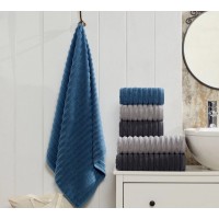 Набор махровых турецких полотенец Zeron 50х90 3 штуки + 70х140 3 штуки Microcotton Dalgali Desen