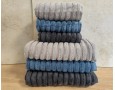 Набор махровых турецких полотенец Zeron 50х90 3 штуки + 70х140 3 штуки Microcotton Dalgali Desen
