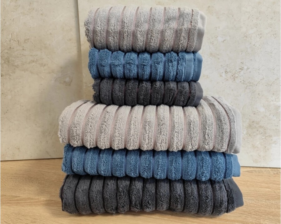 Набор махровых турецких полотенец Zeron 50х90 3 штуки + 70х140 3 штуки Microcotton Dalgali Desen