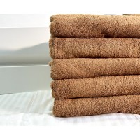 Полотенце турецкое махровое однотонное Zeron 50х90 светло-коричневое 550 г/м2 от 10 шт