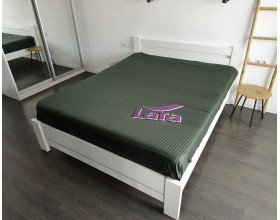 Простынь на резинке LARA сатин-страйп LUX d13183 160х200х25
