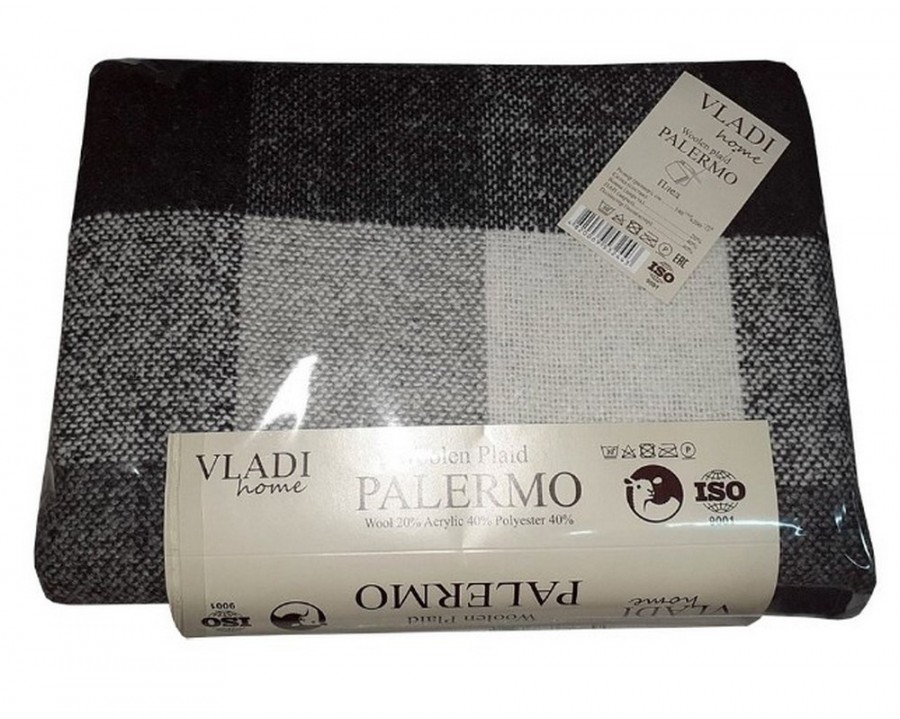 Плед полушерстяной Vladi Palermo цвета в ассортименте 140х200 ОПТ