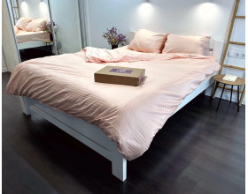 Постельное белье LARA сатин-страйп LUX pudra d13252р полуторный